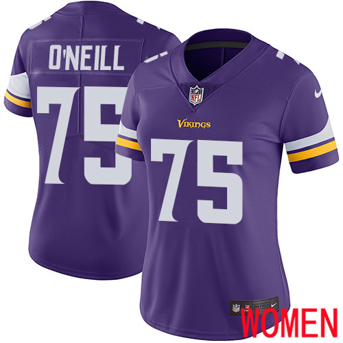 Minnesota Vikings 75 Limited Brian O Neill Purple Nike NFL Home Women Jersey Vapor Untouchable